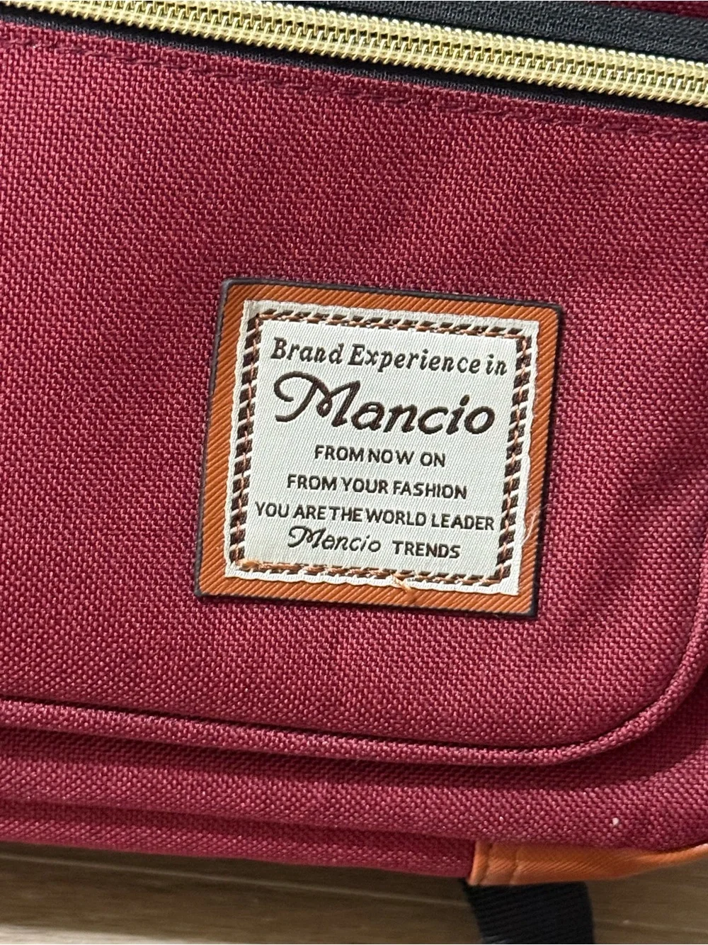 Women's Maroon Canvas Backpack with Tan Trim - Stylish Everyday Carry